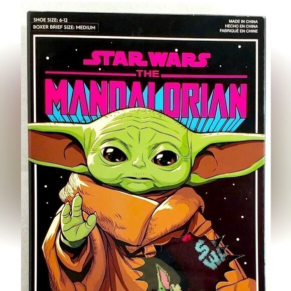 Star Wars The Child Boxer Brief Mens Size MAnd 2 Pair Crew Sock … - Picture 2 of 12